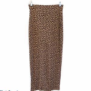 CACHE Leopard Print Maxi Skirt SZ M